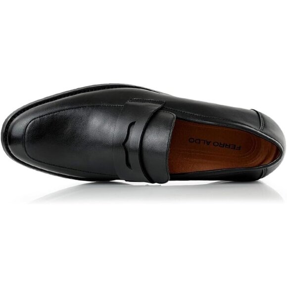 〽️Men\'s Black[Sleek] Ferro Aldo Collection Slip On Driving Moccasins Loafer
